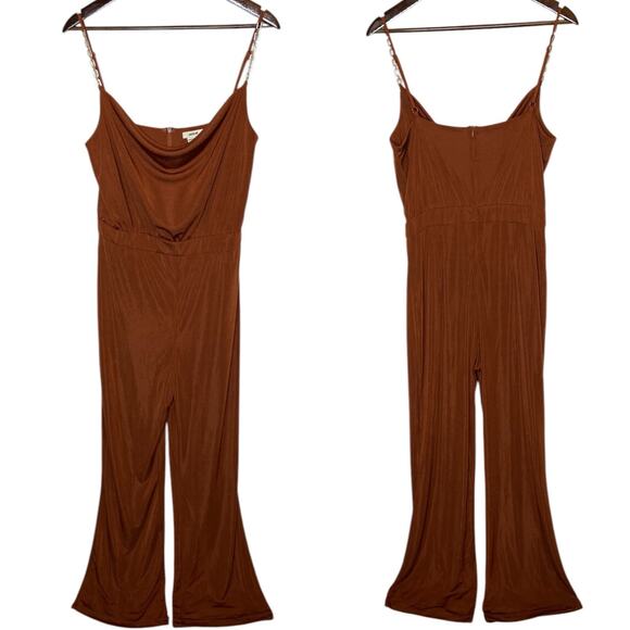 Jason Wu Emmett Cowl Neck Jumpsuit in Burnt Orange ( Rust ) size Large - Picture 1 of 5